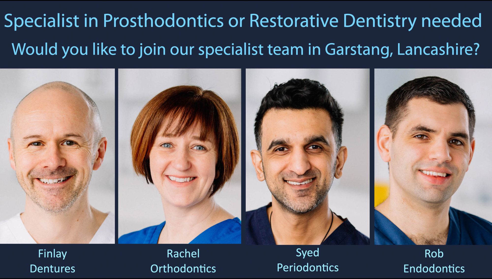 We need a Specialist in Prosthodontics or Restorative Dentistry